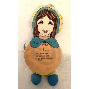 Nativity Bible Flip Doll Vintage Christian Christmas Plush Allyn Nelson READ